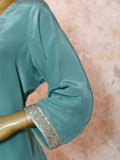 Lakhnavi Chatapati Gharara in Crepe & Upada Silk with Sequin
