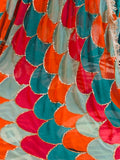 Lakhnavi Chatapati Gharara in Crepe & Upada Silk with Sequin