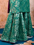 Uraib Sharara Set in Pure Banarasi Brocade with Zardozi