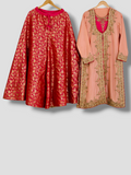 Sharara Plazo Sherwani Style Pure Silk Wedding Wear Set