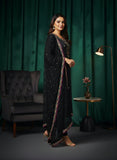 Black Pure Organza Suit with Dabka Zardozi & Resham Zari Embroidery – Luxury Festive Wear