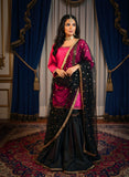 Pink & Black Embroidered Gharara Dress – Trendy Gharara Dress for Wedding
