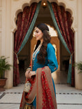 Royal Blue & Gold Bridal Gharara Dress – Gharara Dress for Wedding