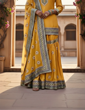 Yellow Gharara Set – Radiant Elegance in Pure Silk & Chiffon