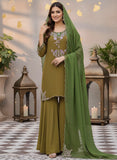 Sharara Plazo Set with Hand Dabka Zardozi & Resham Work