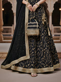 Black Handcrafted Lehenga Set