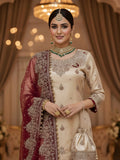 Chatapati Pure Silk Handcrafted Gharara with Dabka Zardozi
