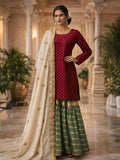 Lakhnawi Gharara – Pure Silk & Dola Silk Designer Set