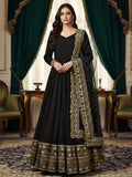 Luxury Anarkali Gown in Crap Silk with Pure Organza Dupatta